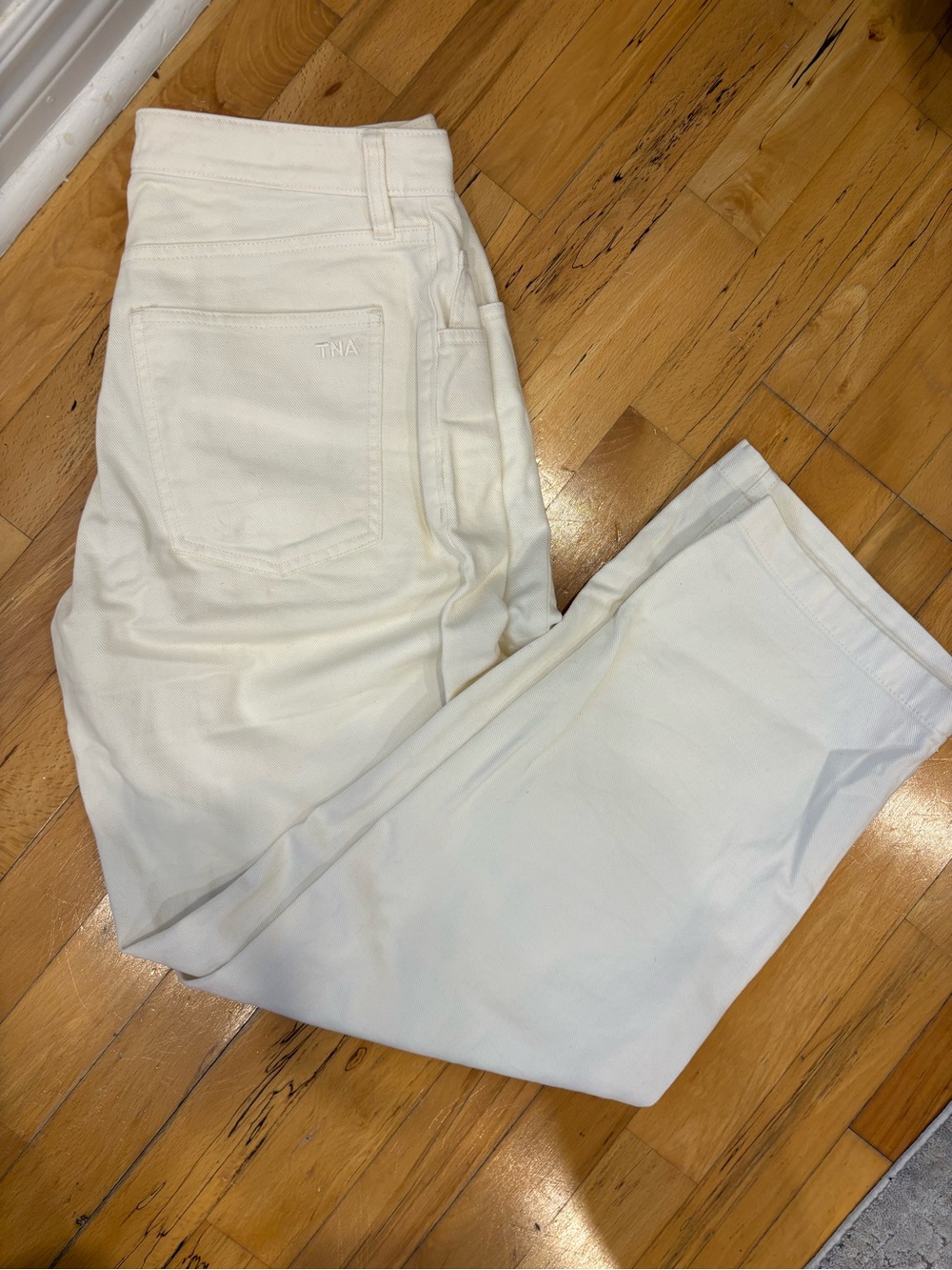 TNA cream canvas pant